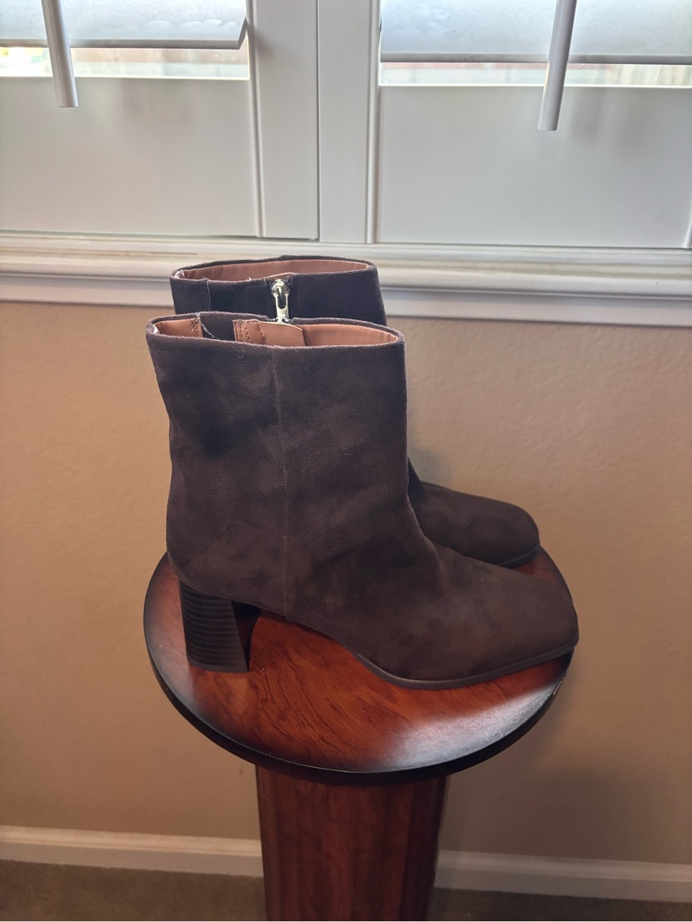 Normandy Chocolate Block Heel Bootie Nordstrom Rack size 8